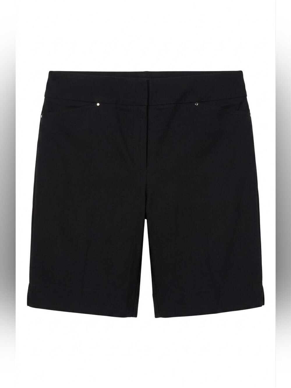 Hilary Radley Black Bermuda Shorts with Built InTummy Control NWT Size 16